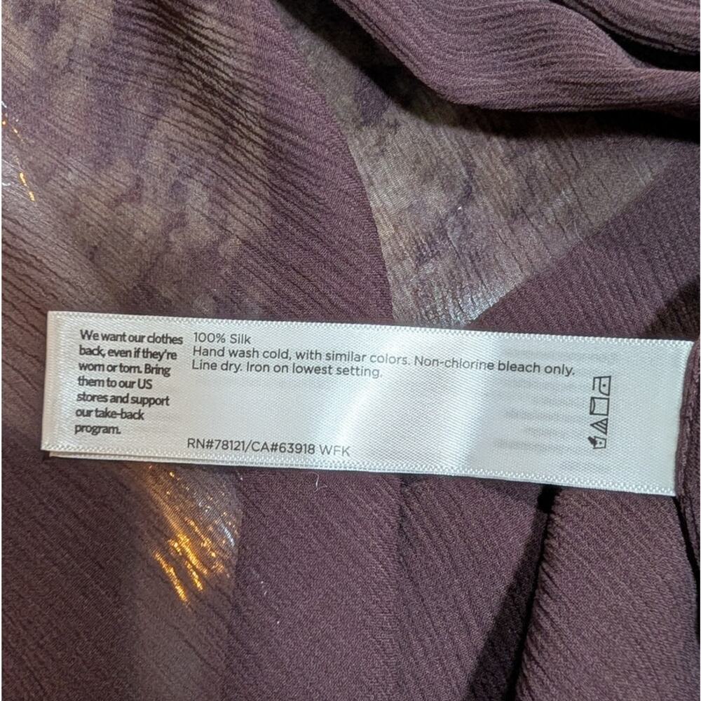 NWT Eileen Fisher 100% Silk Sheer Crinkle Chiffon Long Duster Jacket - Picture 4 of 5